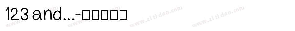 123 and...字体转换